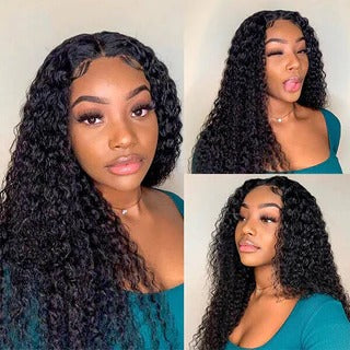 Wear And Go Hd Glueless Wigs Water Wave 4X4 Lace Closure Wig