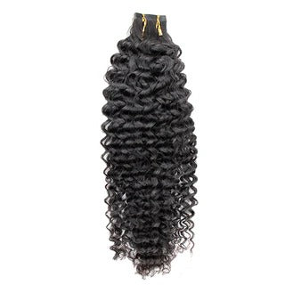 Natural Black (1B) | 100G Curly Tape In Hair Extensions