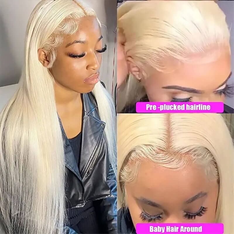 Human Hair 5X5 Straight Blonde Lace Closure