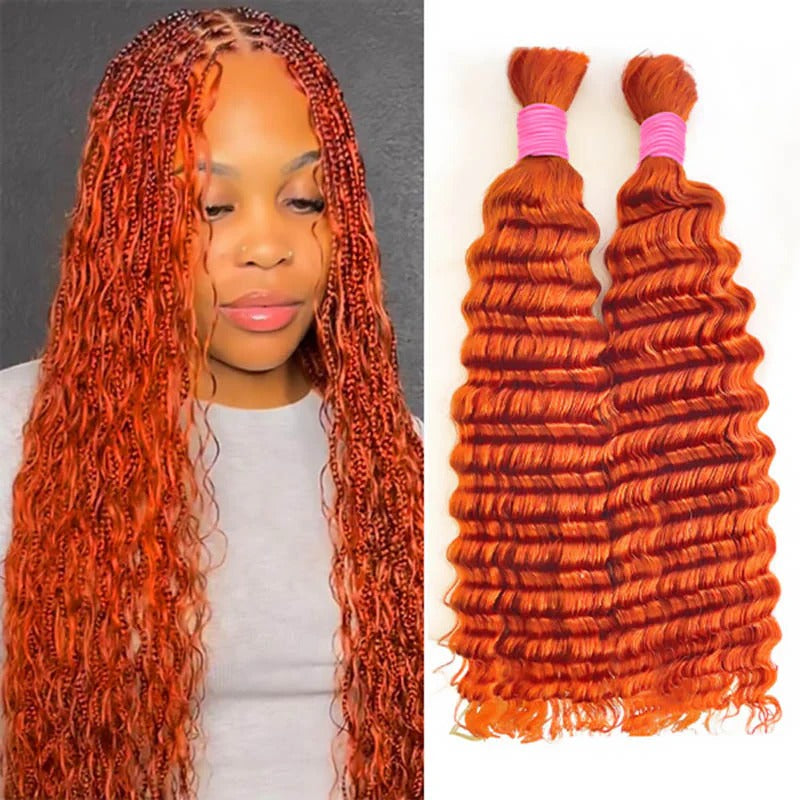 #350 Ginger Deep Bulk Human Hair