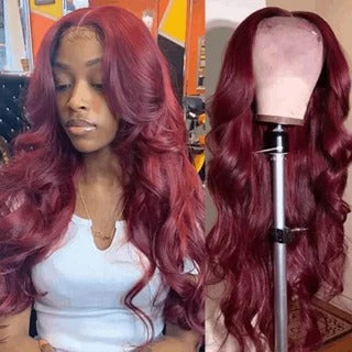 2026 99J Color 13x4 Body Wave Lace Wigs Human Hair for Sale
