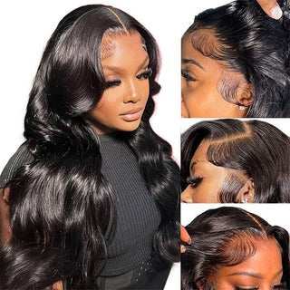 Pre Cut Body Wave Glueless 4X4 Hd Lace Wigs Human Hair
