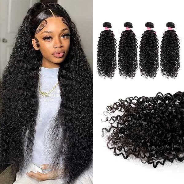 Virgin Brazilian Curly Hair 4 Bundles Deals For Black Women