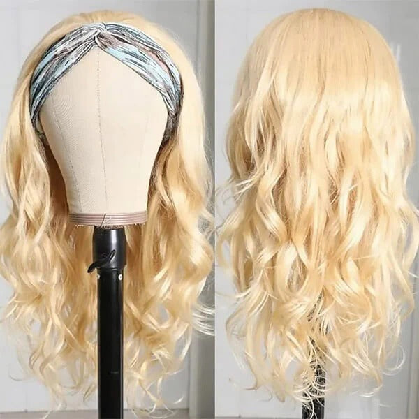 Blonde Body Wave Headband Wig Human Hair Near Me
