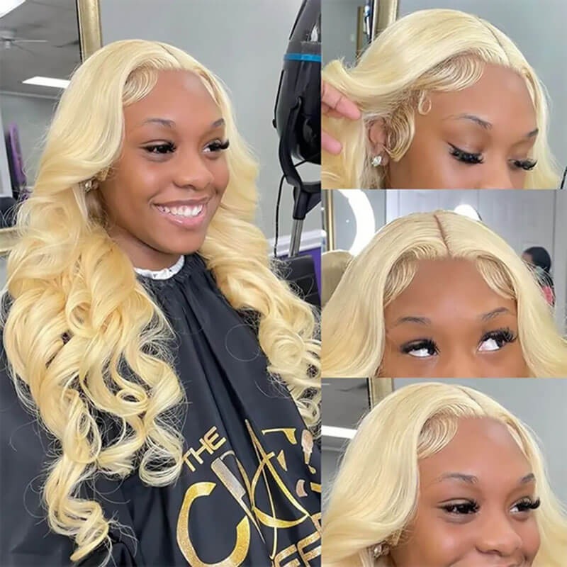 Human Hair Body Wave 5X5 Lace Closure Blonde