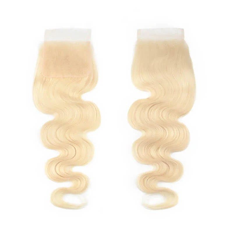 Human Hair Body Wave 5X5 Lace Closure Blonde