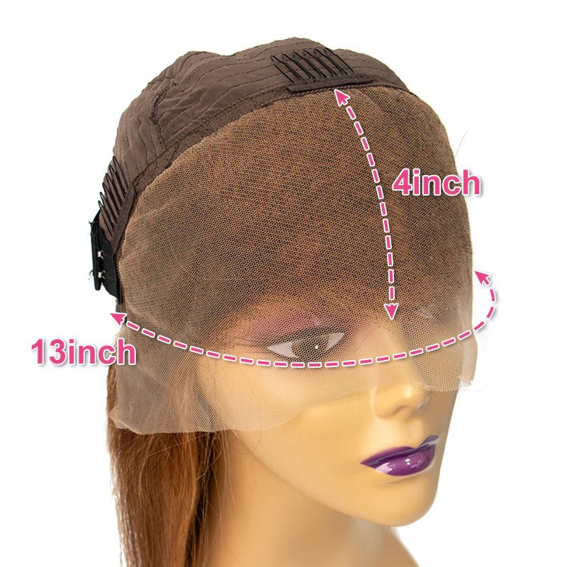 Highlight Piano Color 13x4 Lace Front Wig Long Straight Hair