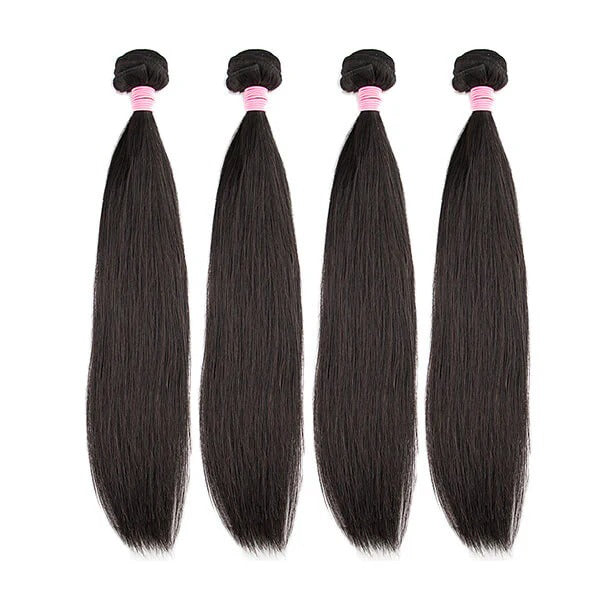 Straight 4 Bundle Deals With 5x5 Closure Virgin Human Hair