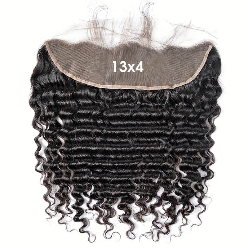 Cheap Deep Wave Ear To Ear Lace Frontal Brazilian Human Hair