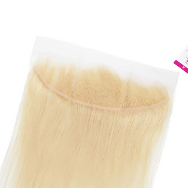 1Pc Blonde Human Hair 13X4 Lace Frontal Straight