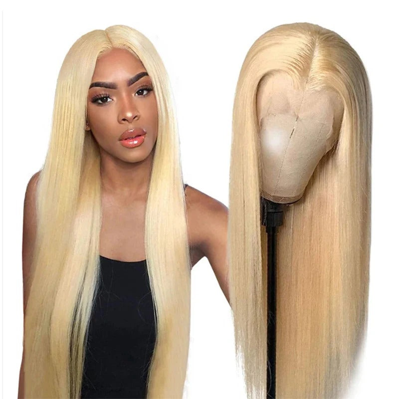 13x4 613 Transparent Lace Front Wig Human Hair 180% Density Straight Wigs