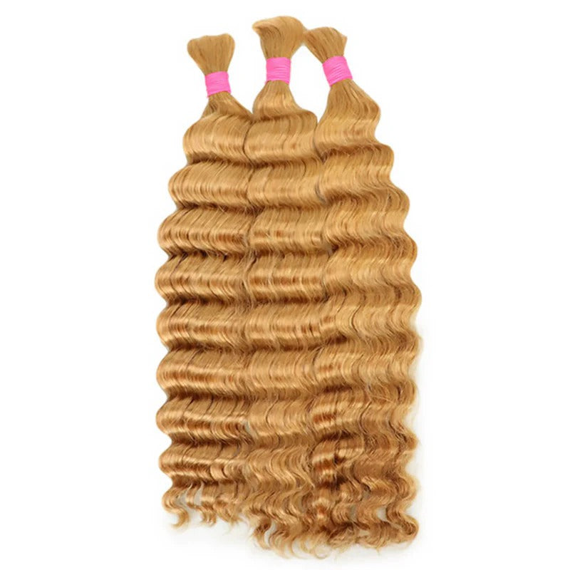 #27 Deep Wave Braids No Weft Bulk Hair For Human Hair