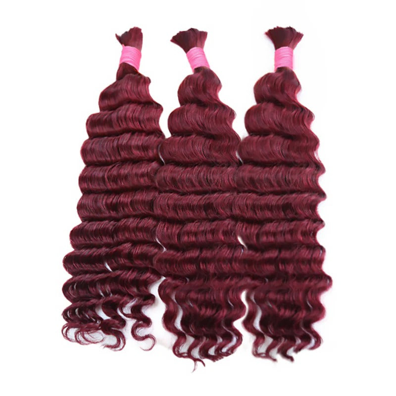 #99J Color Burmese Human Hair Bulk For Braiding