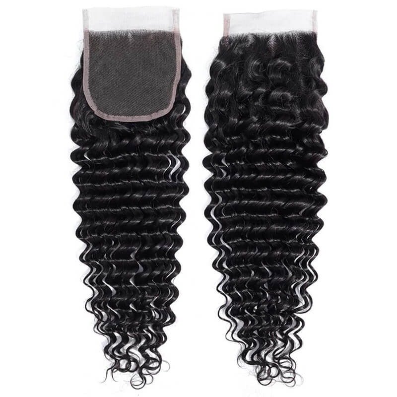 4X4 Hd Lace Deep Wave Pre Plucked Closure Free Part For Women