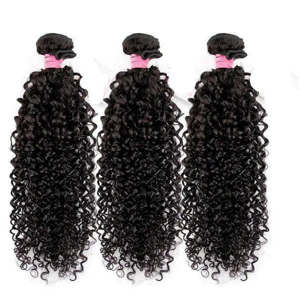13x4 Lace Frontal With 3 Pcs Jerry Curl Hair Weave Deal