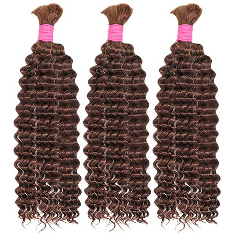 #2 Deep Wave Human Hair Bulk For Braiding