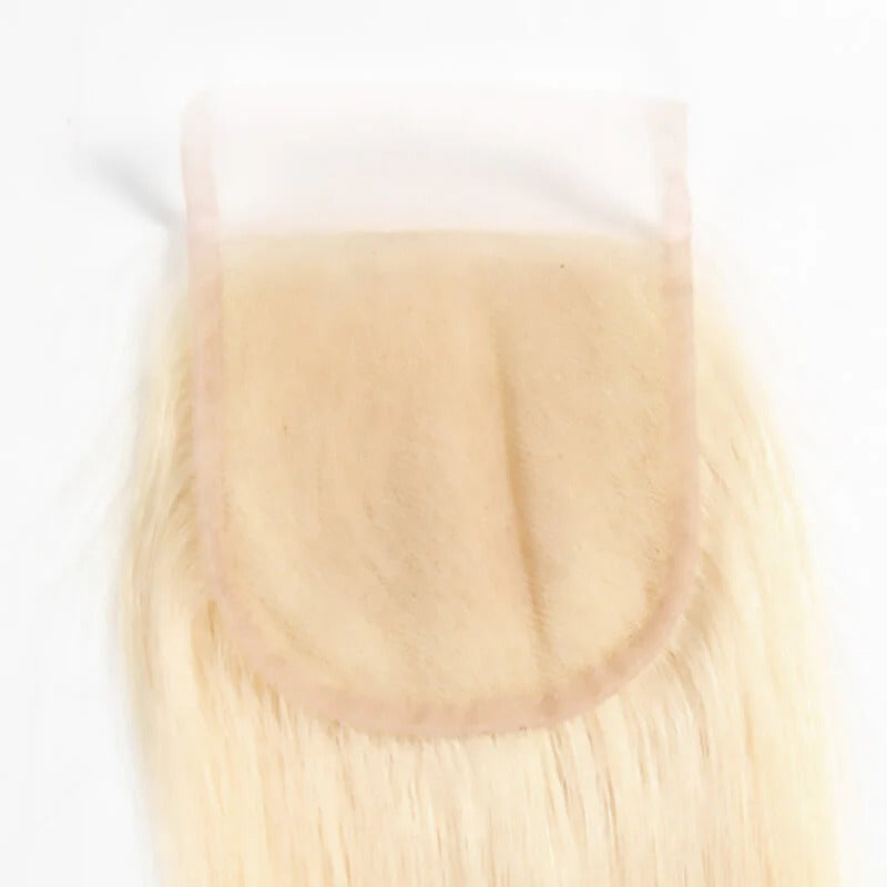 Virgin Brazilian 613 Blonde Straight 4X4 Lace Closure