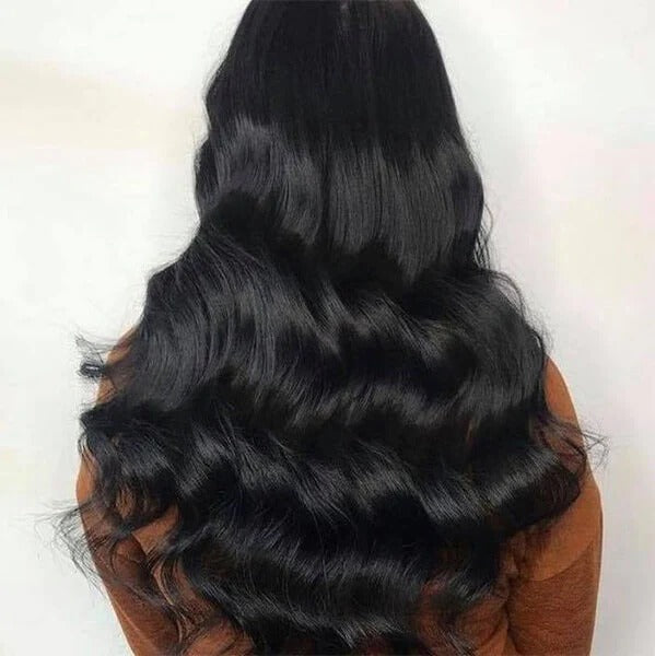 Human Hair Tape In Extensions 100G Body Wave Natural Black 1B