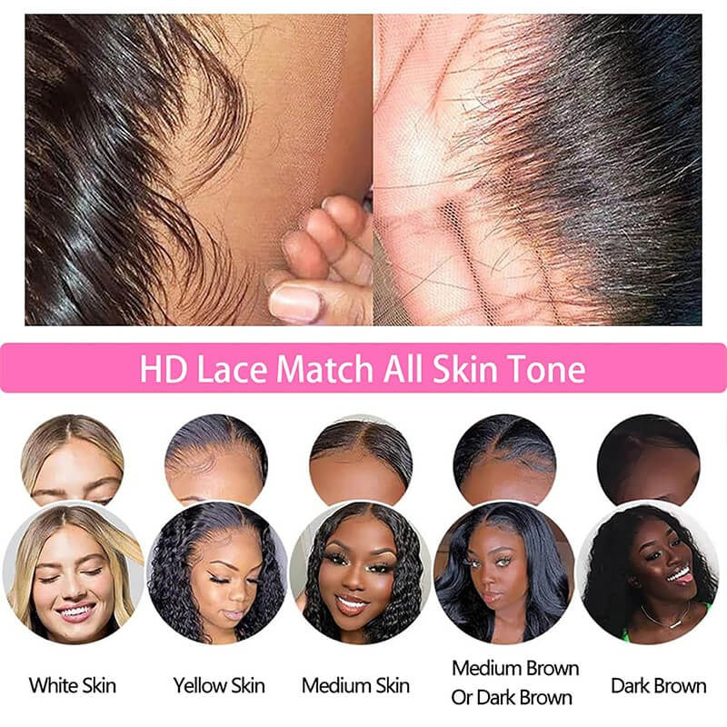 Straight Hair 6*4 Lace HD Closure Natural Color Human Hair